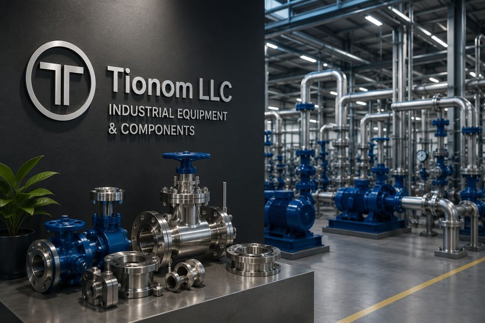 Tionom LLC industrial valves, flanges and pumps on display